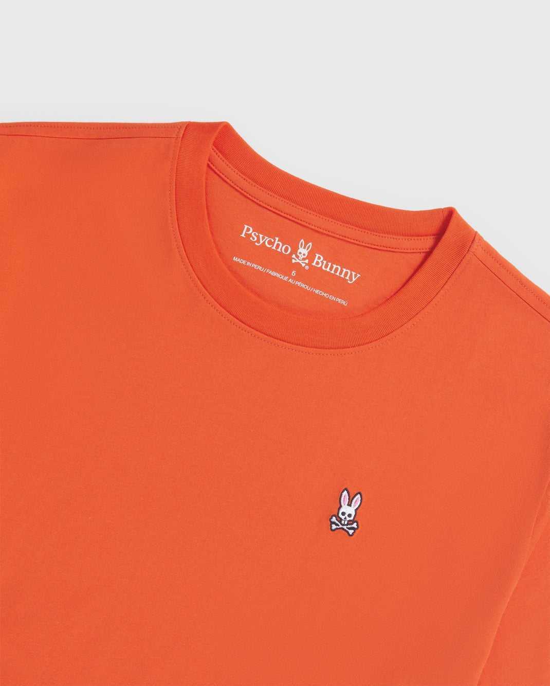 Tees Psycho Bunny Classic Crew Neck Tee Tangerine Tango Homme | HHN-12241138